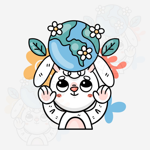 Bunny Cat Stickers app icon
