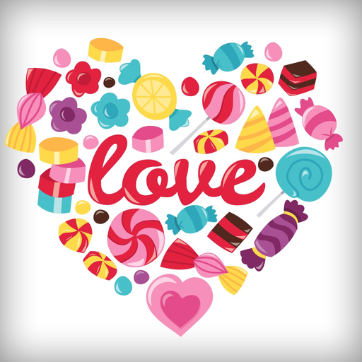 Candy Hearts Sticker app icon