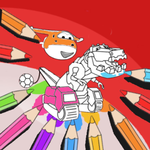 Dino Robot Coloring Book app icon
