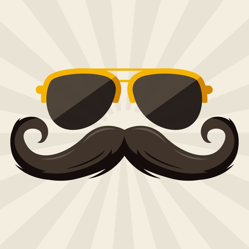 Mustache Stickers Pack For Men app icon