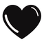 Black Heart Stickers & emoji icon