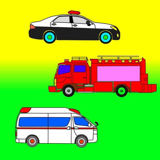 Vehicles Moving Coloring Book app icon