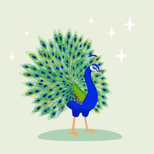 Peacock Stickers app icon