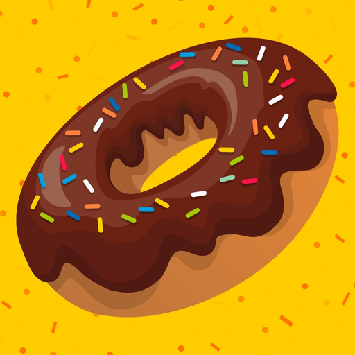 Animated Hipster Donut Sticker app icon