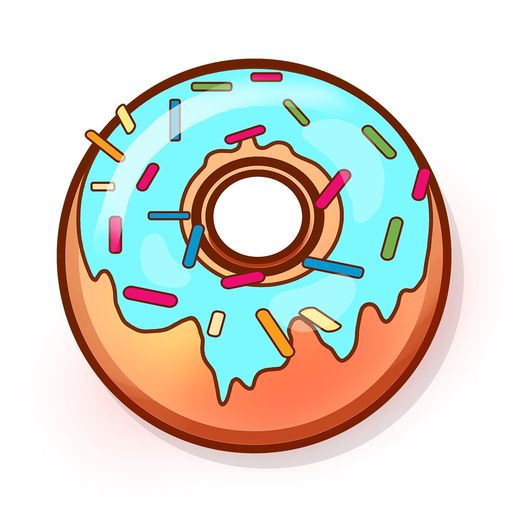 Colorful cute donuts app icon
