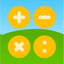 Math: the four operations icon