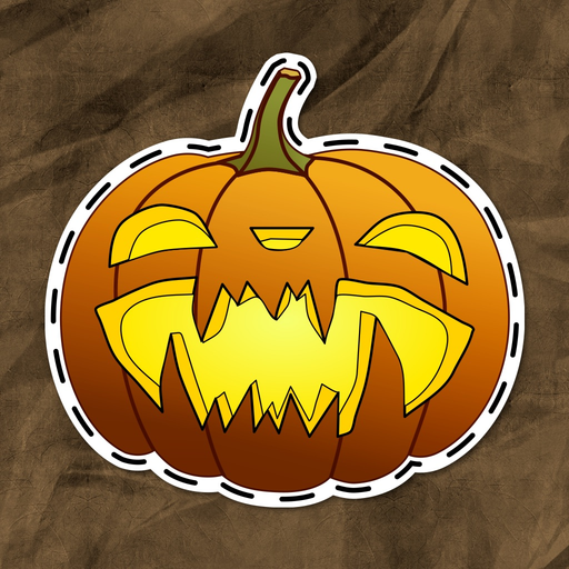 Jack-o'-lantern stickers app icon