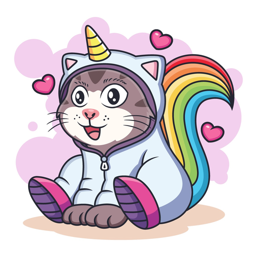 Animated Cat Unicorn Stickers app icon