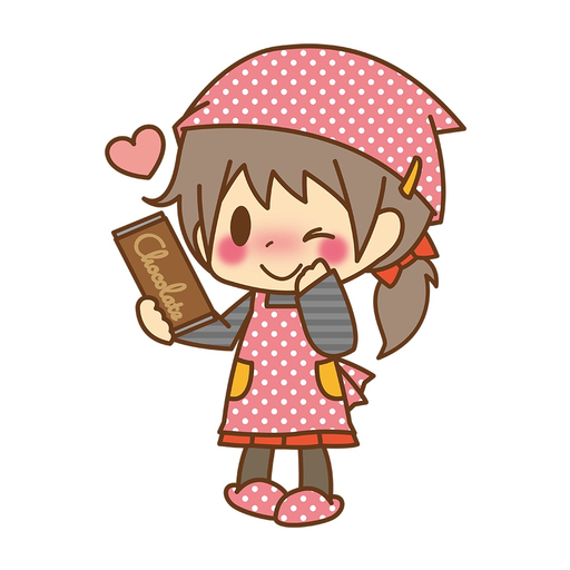 Valentine Day girl sticker app icon