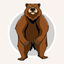 Brown Bear Cute Stickers icon
