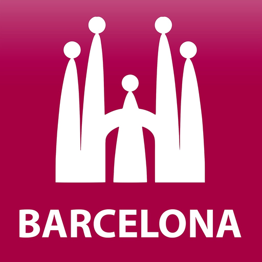 Barcelona travel map guide app icon