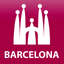 Barcelona travel map guide icon