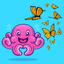 Butterfly & Octopus Stickers icon