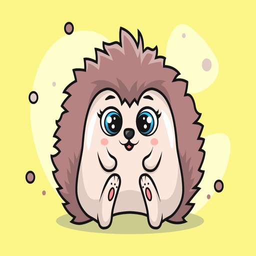 Spiky Hedgehog Stickers app icon