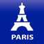 Paris travel map guide 2018 icon