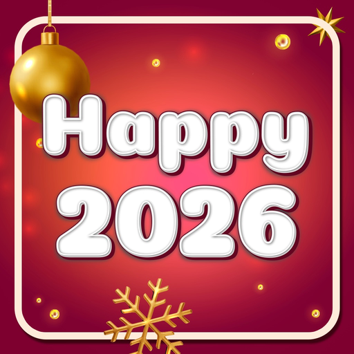 Happy New Year greeting cards app icon