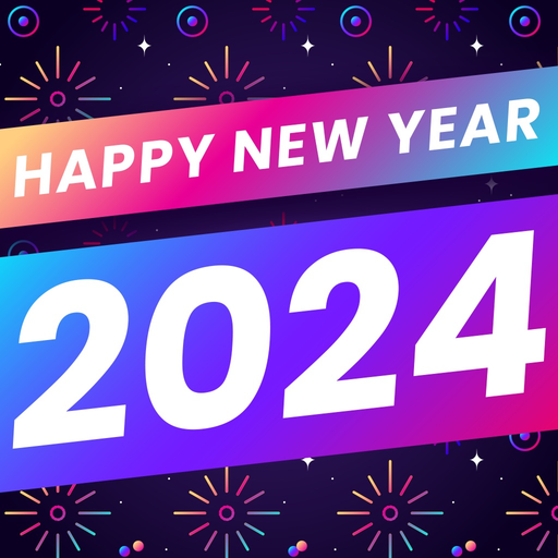 Happy New Year 2024, Christmas app icon