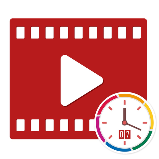 Auto timestamp & text to video app icon
