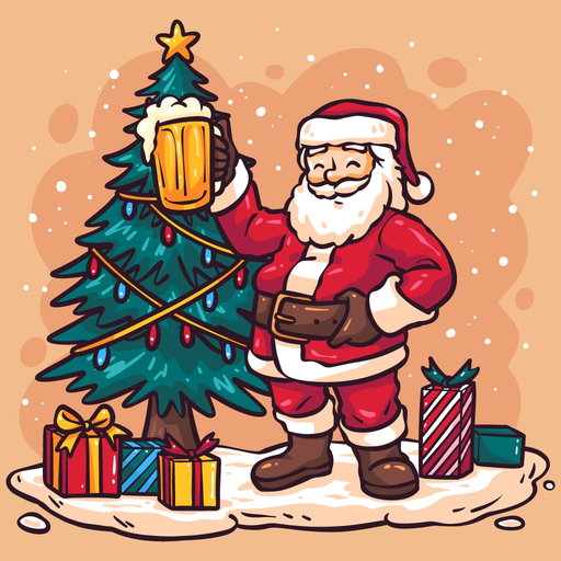 Hand Drawn Santa Emojis app icon