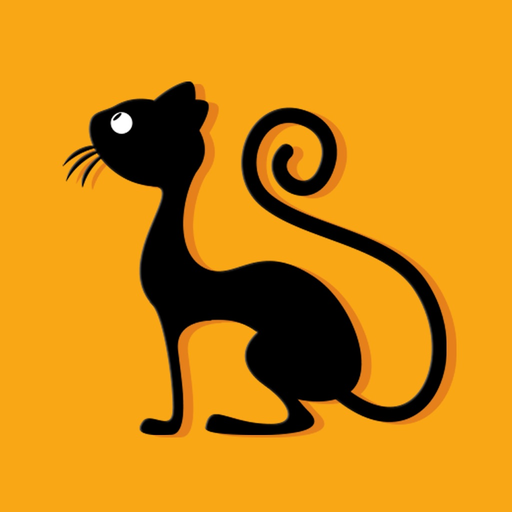 Black Cat in the City Stickers app icon