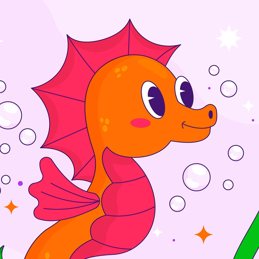 Bubble Seahorse Stickers app icon