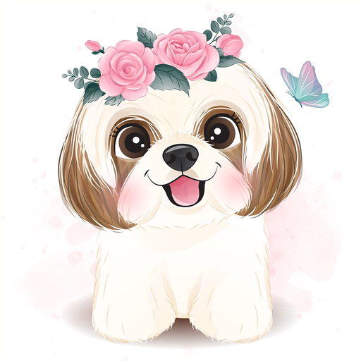 Cute Dog Illustration app icon