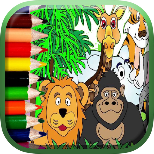 Zoo Cute Animals Coloring Book app icon