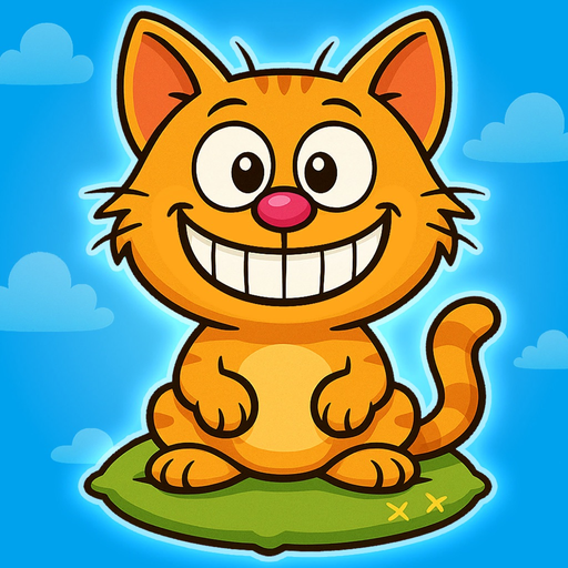 Hungry cat: puzzle for family app icon