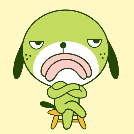 Grumpy Dog Animated Stickers app icon