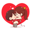 Animated Cute Couple Love icon