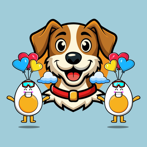 Egg Loving Dogs Emoji app icon