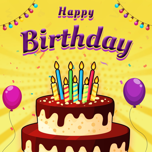 Bday Video Maker, Wishes, Card app icon
