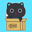 Black Catty Animated Stickers icon