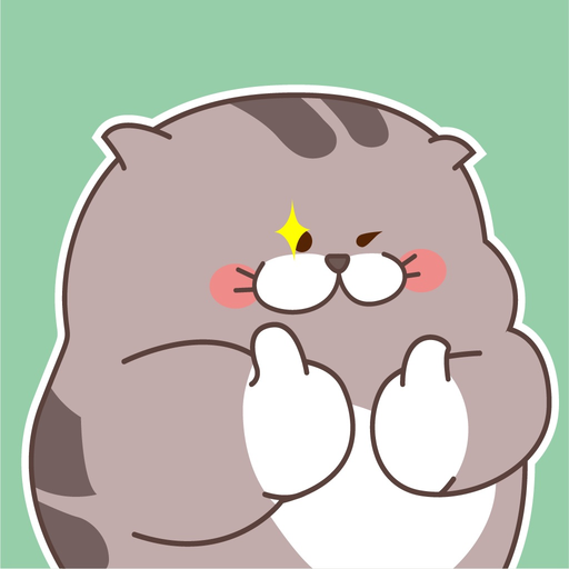 Chubby Cat Animated Stickers app icon