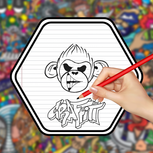 How to Draw Graffiti 3D Art app icon