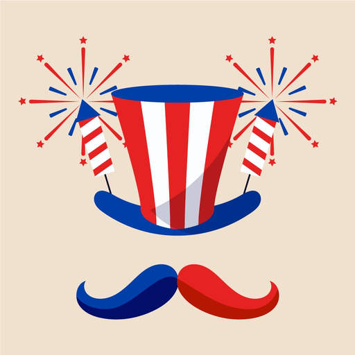 USA Independence Day Sticker app icon
