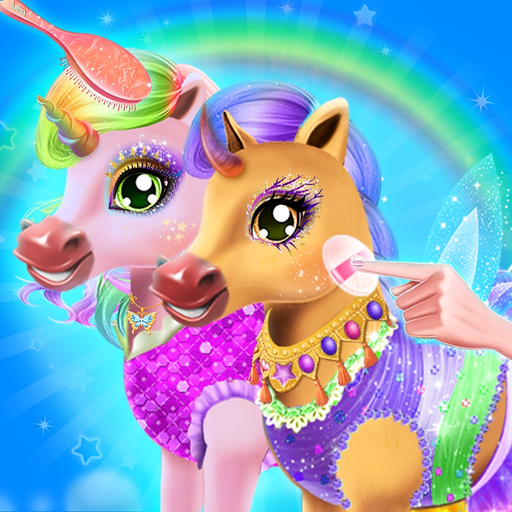 Rainbow Pony Twins Day Care app icon