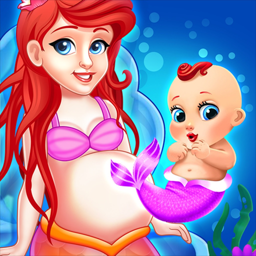Mermaid Mom & Baby Care Game app icon