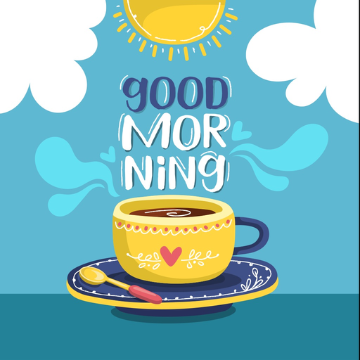 Good Morning Coffee Stickers app icon