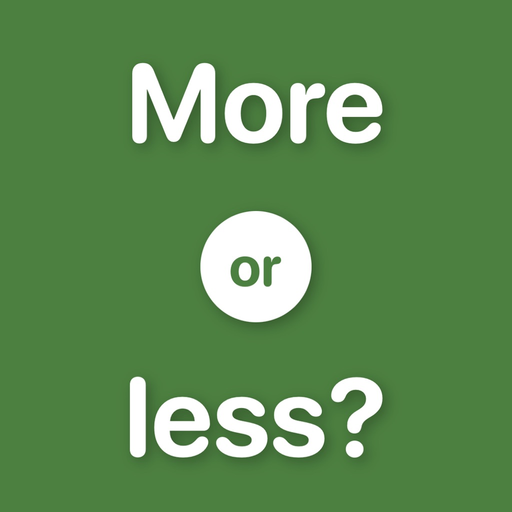 More or less? app icon