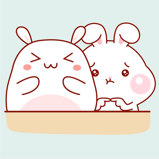 Bunny Couple Animated Stickers app icon