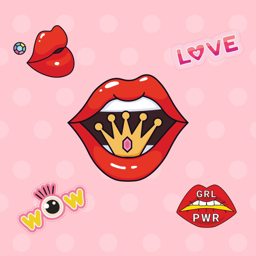 Hot Girl Lips Sticker app icon