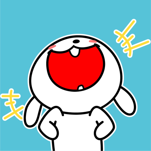 Tiny Bunny Animated Stickers app icon