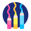 Color Painter Drawing On Photo icon