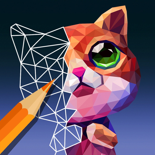 PolyGO - LowPoly Coloring Book app icon