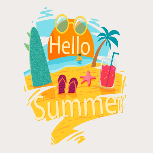 Hello Summer Stickers Pack app icon