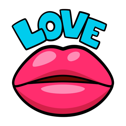Flirty Lips Sticker app icon