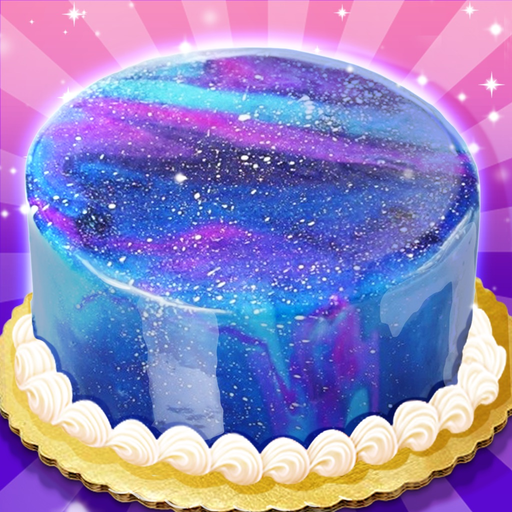 Galaxy Mirror Glaze Cake app icon