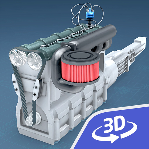 Four-stroke Otto engine 3D app icon