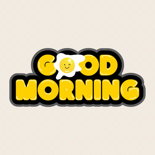 Good Morning Typography Emojis app icon